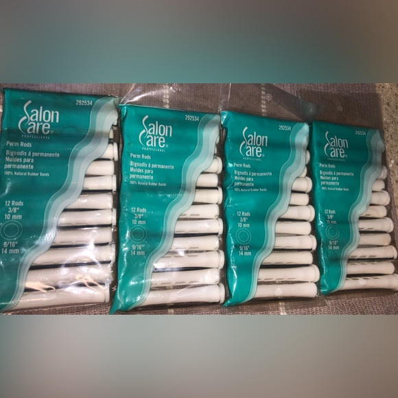 Saline care professional perming rod curlers. 4 pks of 12=48 NEW RE $40+ t&s - Picture 6 of 10